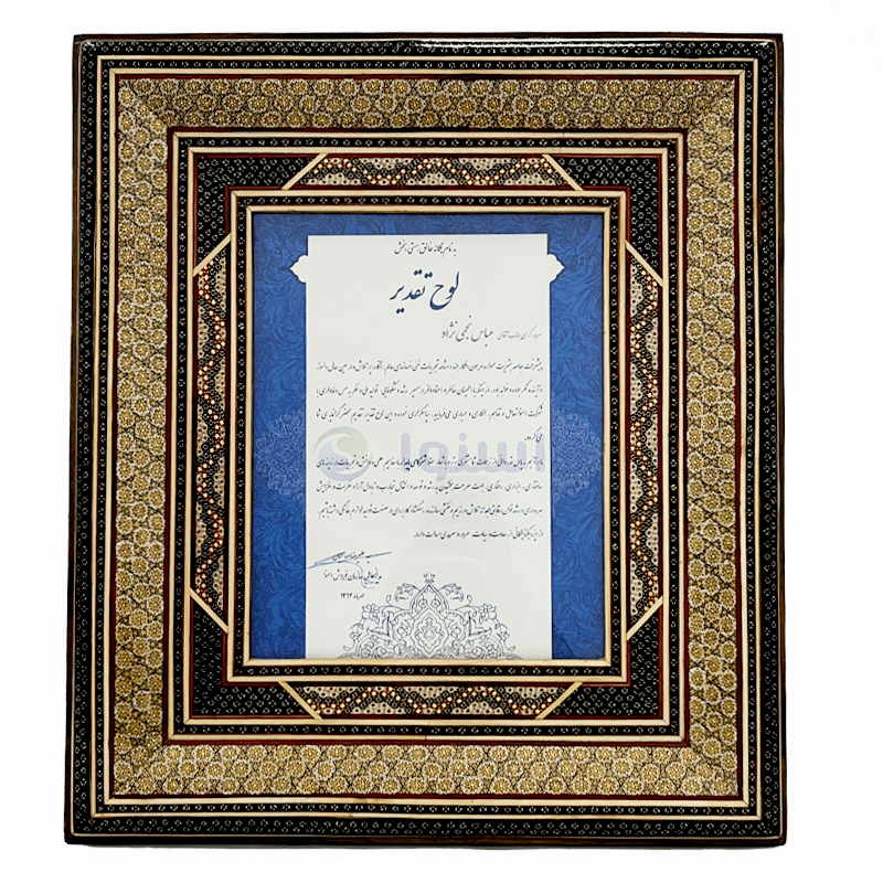 لوح تقدیر  سازمان فروش اسنوا – سال ۱۳۹۴